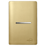 Conjunto Interruptor Simples Horizontal 4x2 - Novara Especiais Dourada